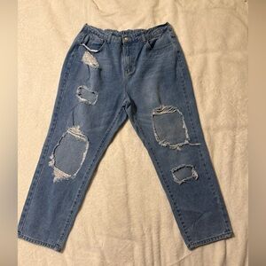 Shein Women's Curve Jeans- 0XL - Holes In The Front - EUC